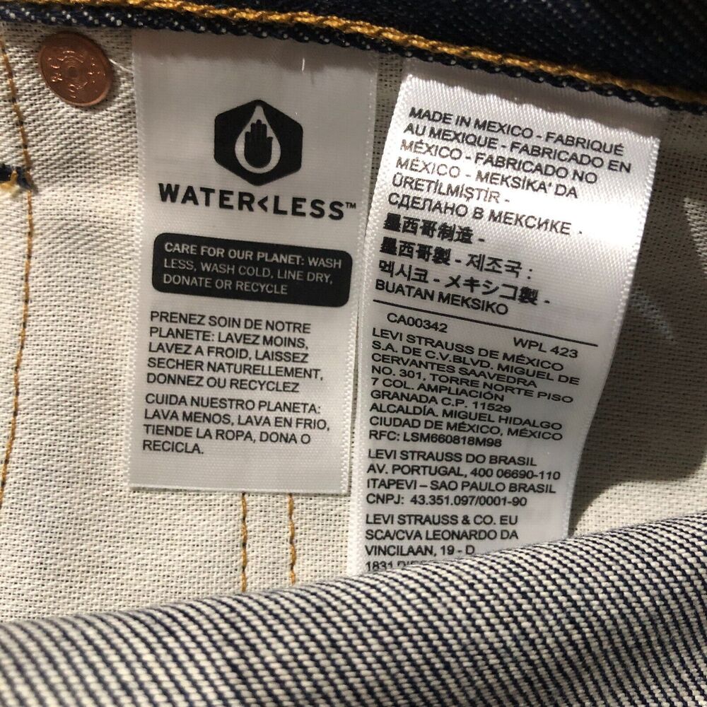 NEW Levi's 501 Original Shrink to Fit Jeans Blue Button Fly Straight Mens 32x30 - Picture 8 of 10